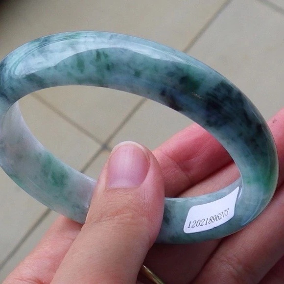 Certified Green 100% Natural A JADE Jadeite Bangle Bracelet 玉镯 56mm - Picture 10 of 10